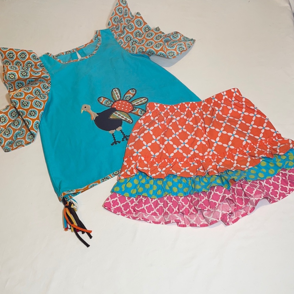 Girls Turkey Embroidered outfit-